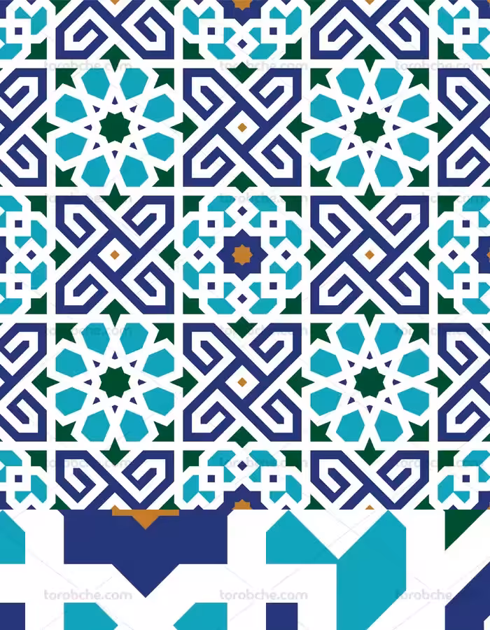 وکتور طرح کاشی کاری اسلامی شماره 144 - گرافیک با طعم تربچه