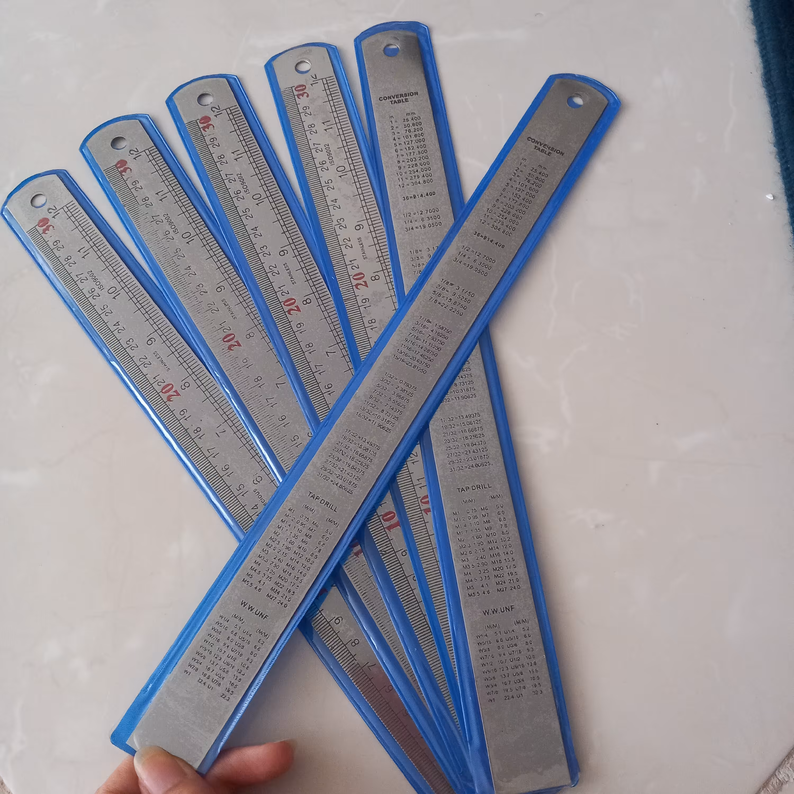 خط کش فلزی 30 سانتی متری با کیفیت ضخیم کاور دار