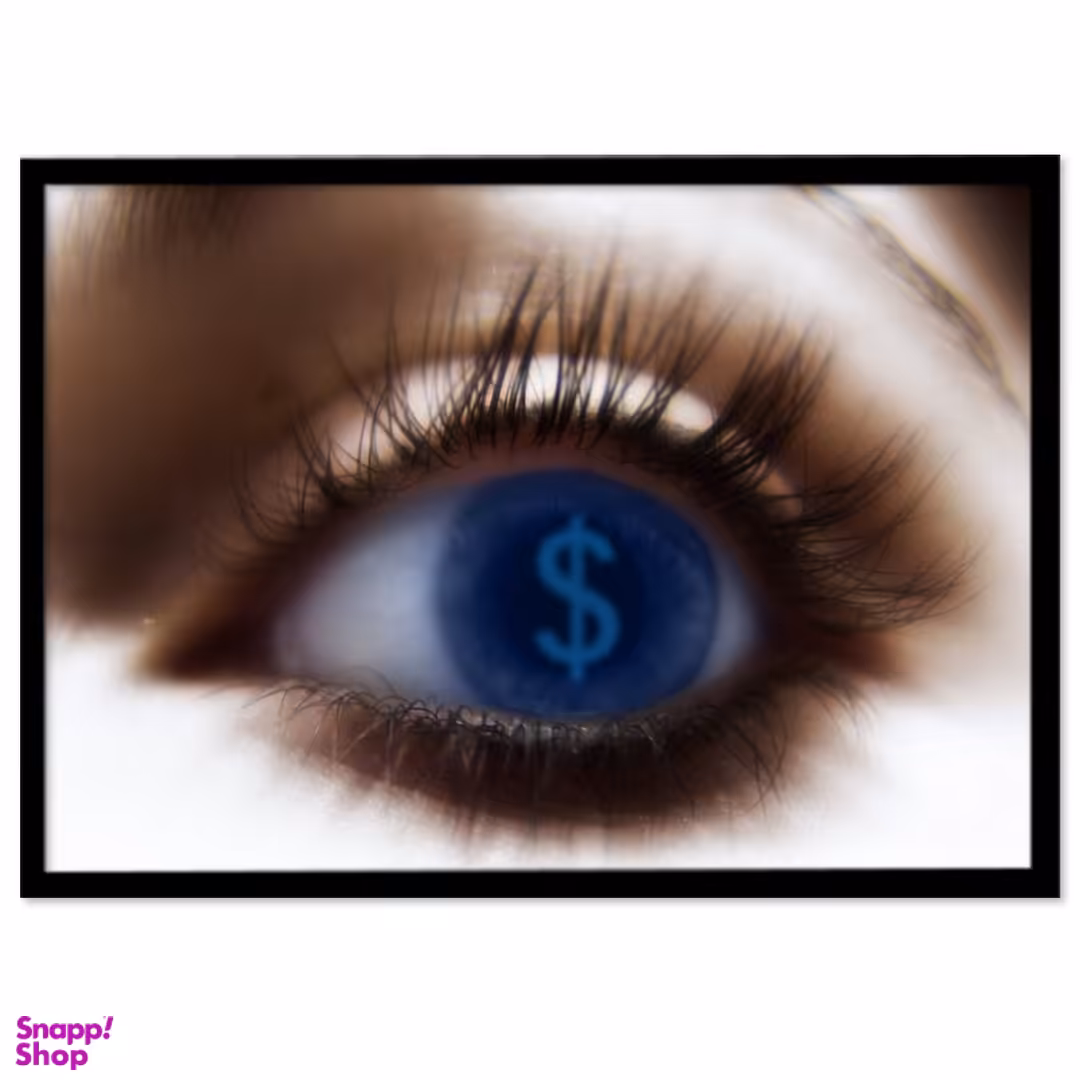 تابلو بکلیت طرح چشم نقش دلار مدل B-s424