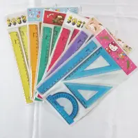 ست چهار تیکه خط کش نقاله و گونیا ژله ای صریر