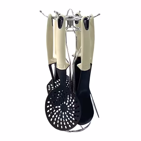 ست کفگیر و ملاقه نسوز پایه دار (6مدل)