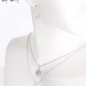 نیمست زنانه طرح طلا فیروزه ای