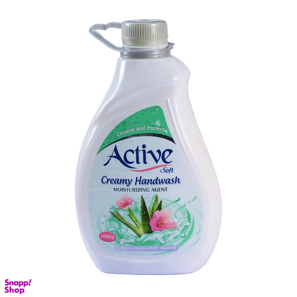 مایع دستشویی اکتیو (Active) رنگ کرمی سبز حجم 2000میلی لیتر