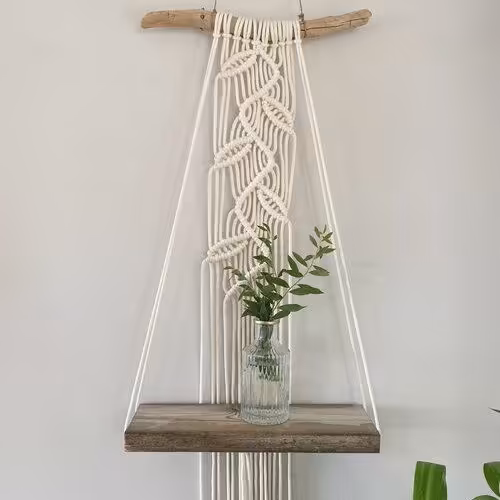 شلف دیواری مکرومه طرح شاخه(ارسال رایگان)