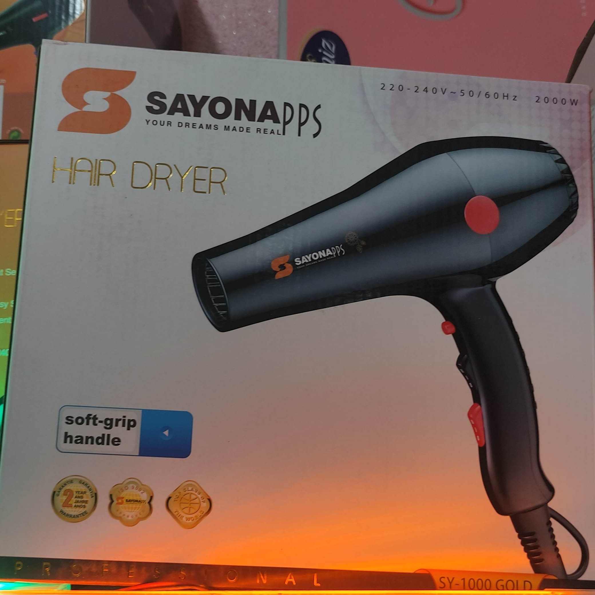 سشوار حرفه ای سایونا 2000 وات اصلی مدل SY-1000 SAYONA