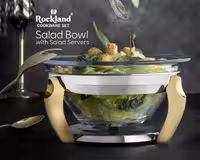 سوفله سالاد راکلند پایه دلفینی نقره‌ای طلایی 4لیتری