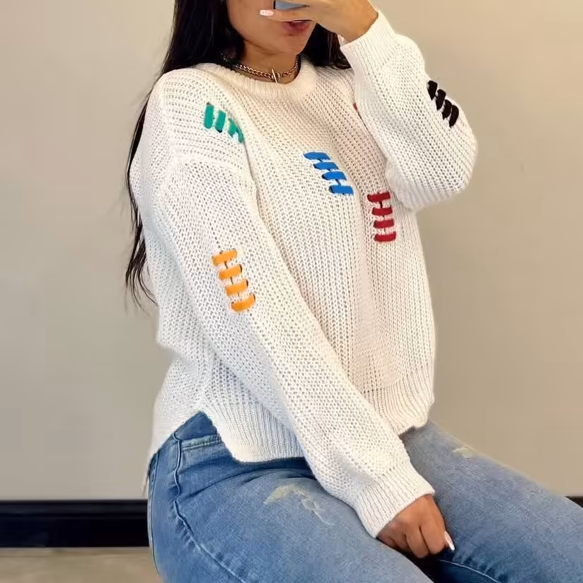 عمده فروشی بلوز بافت بندی فری سایز 38-46 نخ اکریلیک در سری 6و 12 عددی