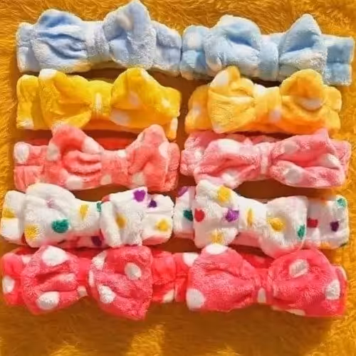 هدبند آرایشی حوله ای( طرح پاپیونی)