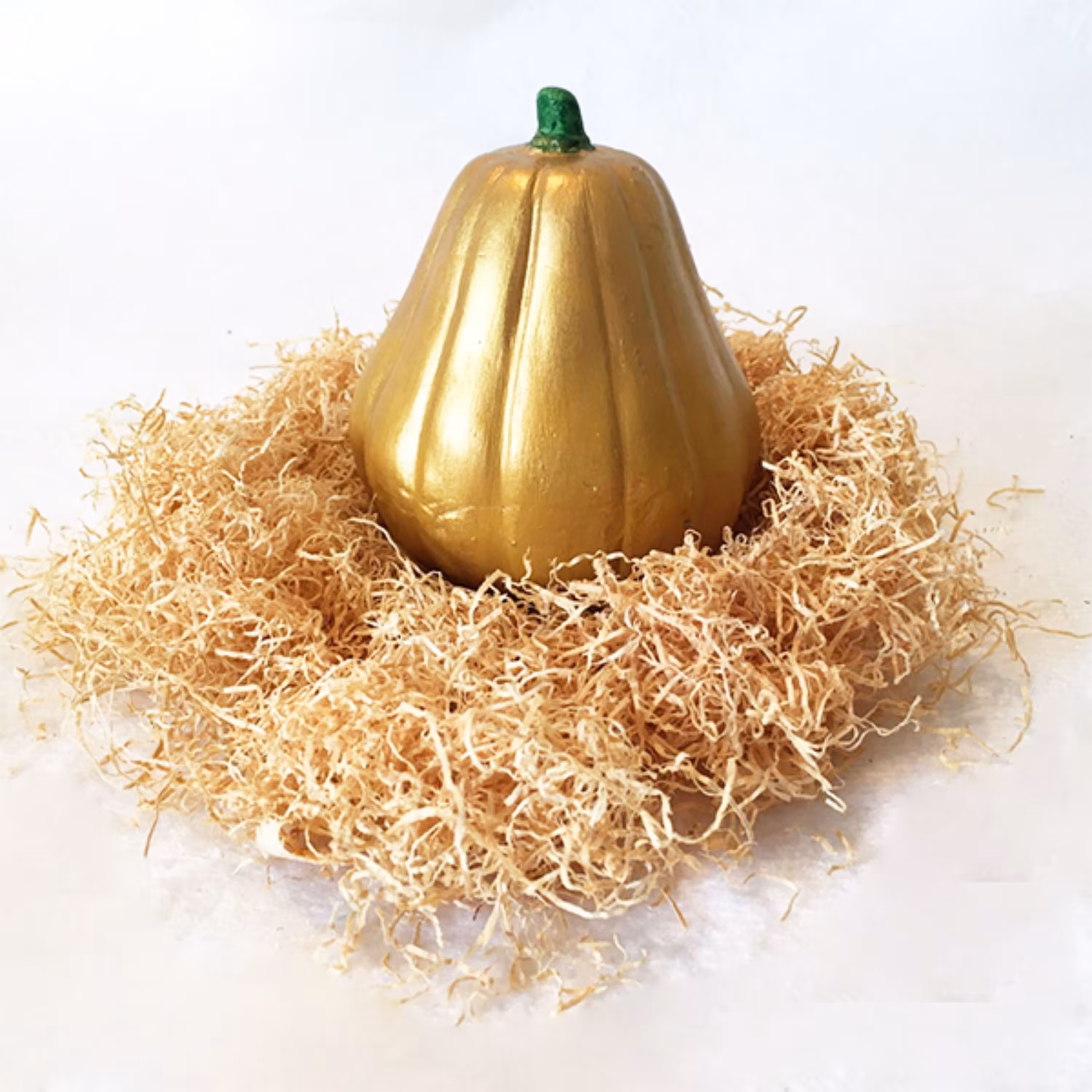 کدو تنبل بسته 2 عددی رنگ طلایی جنس پودر سنگ