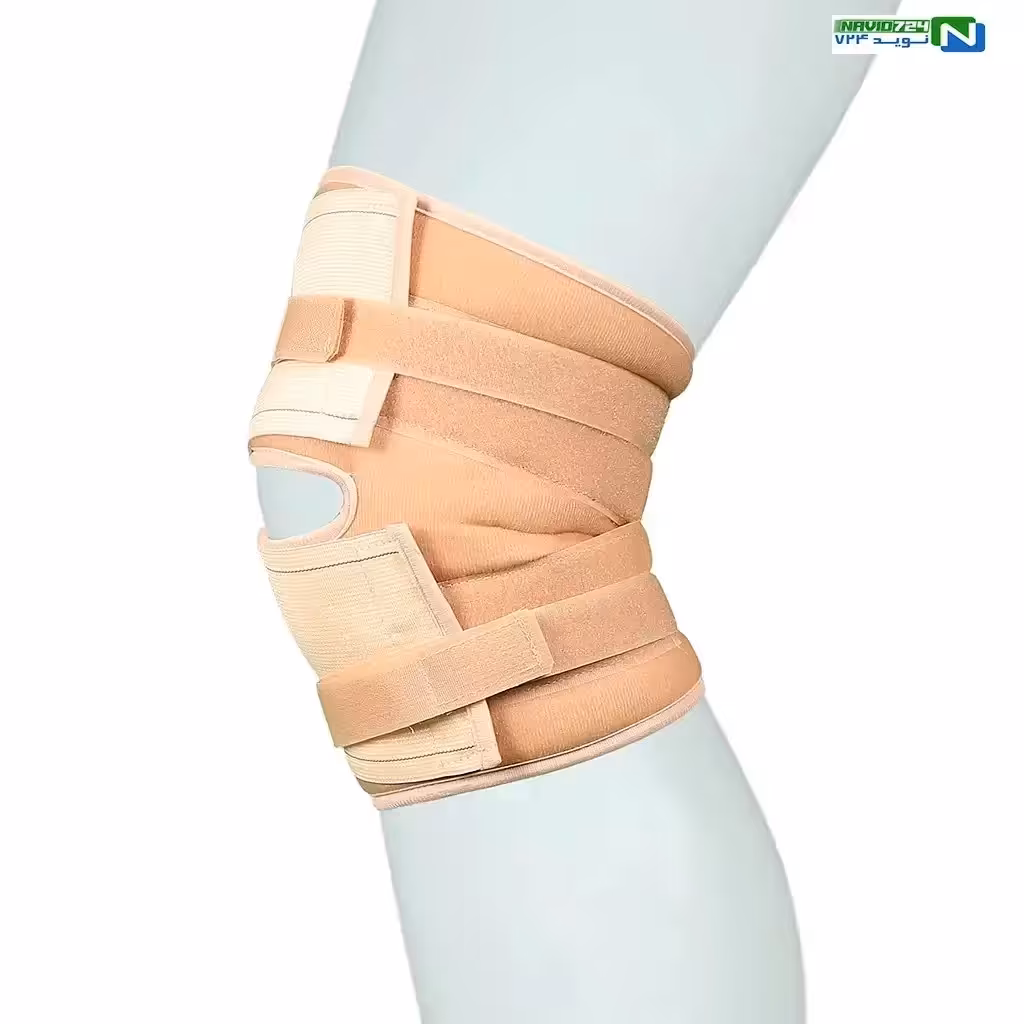 زانوبند قابل تنظیم برند نوید کد 140 سایز مدیوم لارج ایکس لارج 