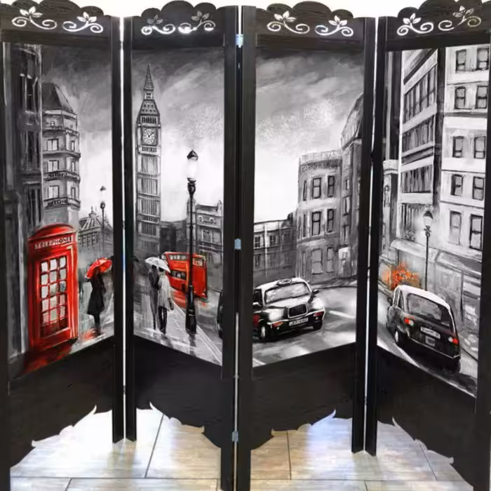 پاراوان پارتیشن متحرک دو رو تصویر با پایه (هزینه ارسال به عهده مشتری می باشد)