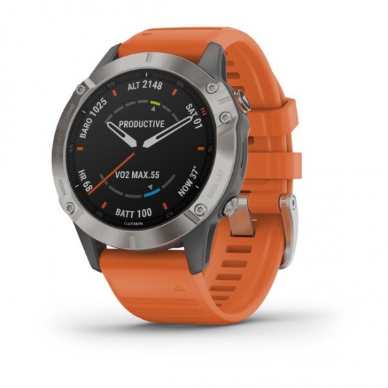 ساعت هوشمند گارمین مدل Fenix 6X Pro and Sapphire با بند سیلیکونی