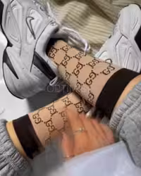 جوراب گوچی ساقدار نخ پنبه فری سایز