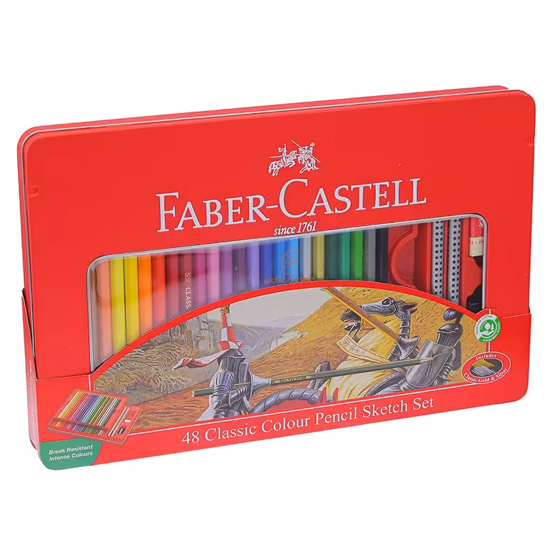 مدادرنگی 48 رنگ فلزی طرح کلاسیک فابرکاستل FABERCASTELL