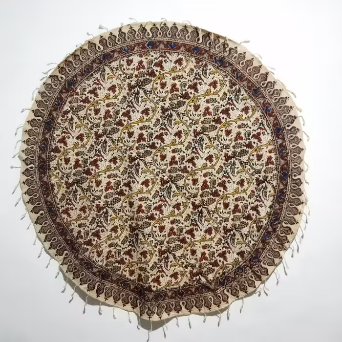 سفره پارچه ای قلمکاری اصفهان گرد دایره قطر 120 سانتی
