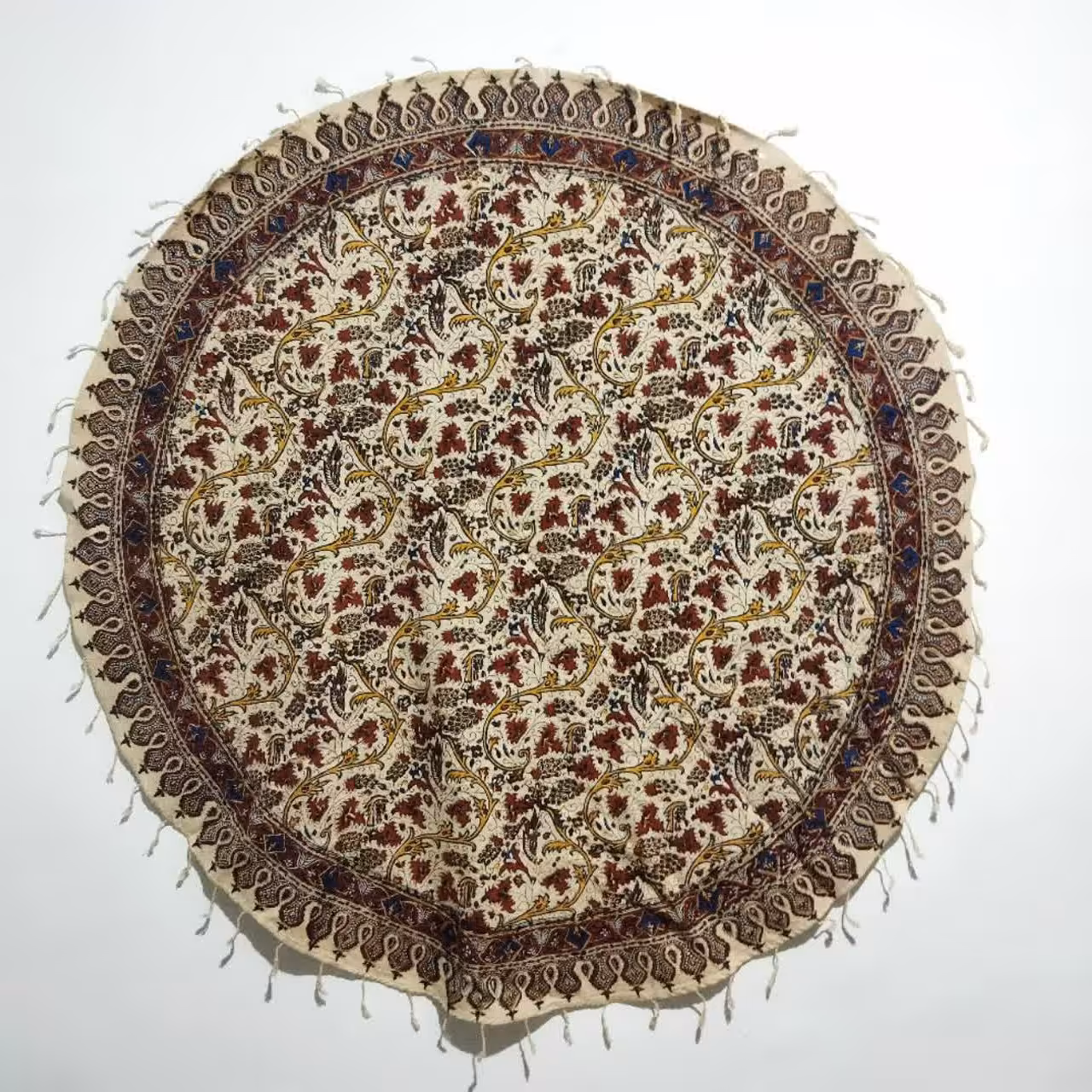 سفره پارچه ای قلمکاری اصفهان گرد دایره قطر 120 سانتی