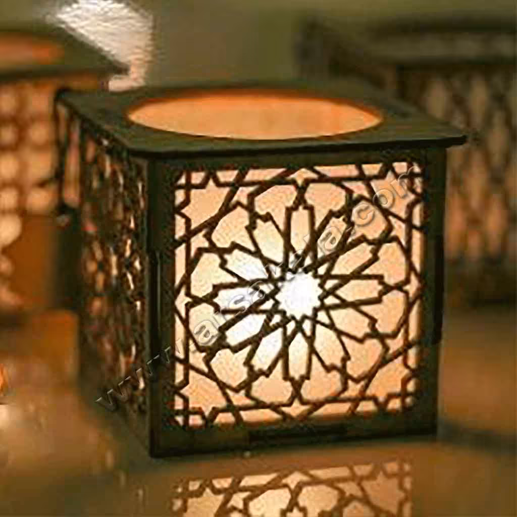 جا شمعی چوبی