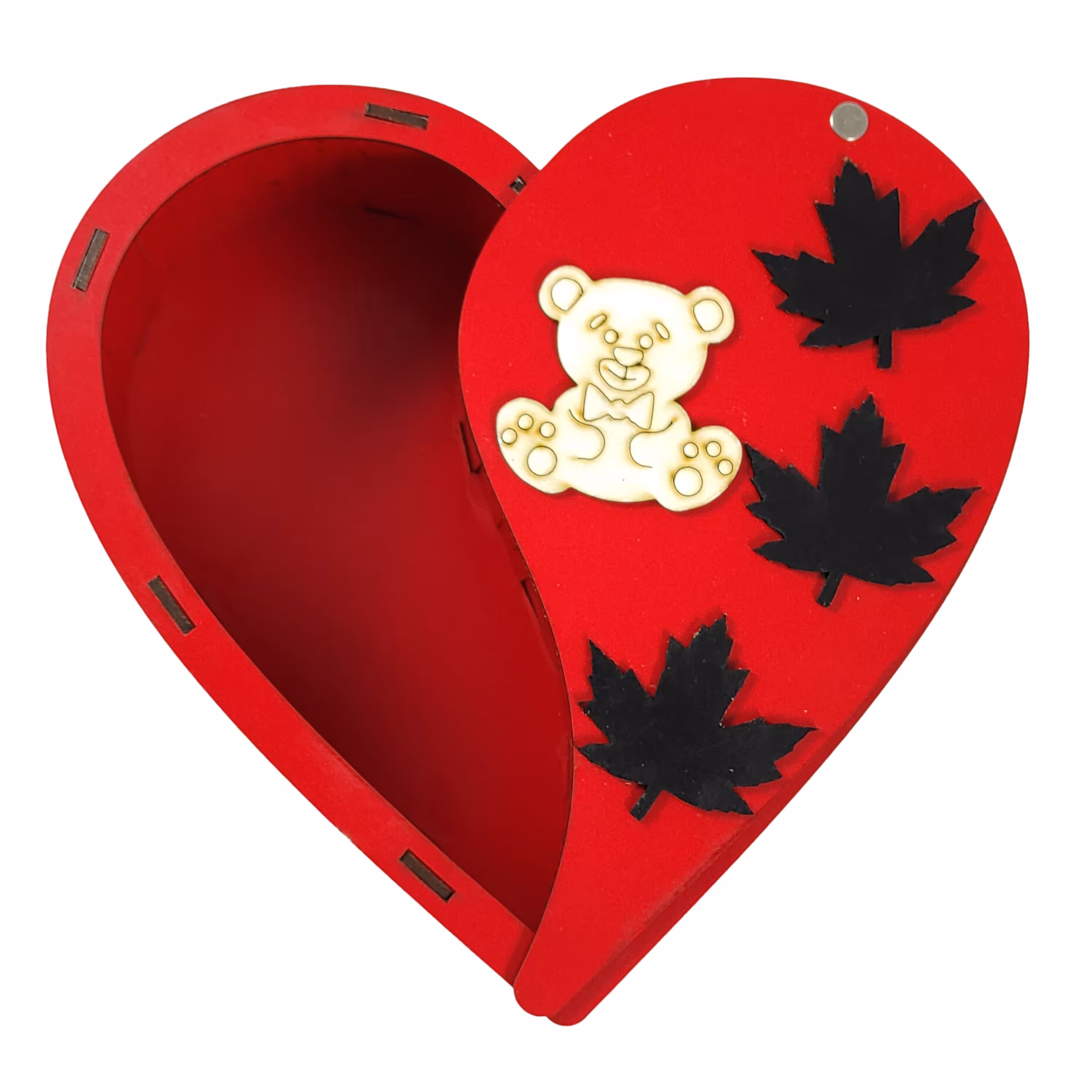 جعبه هدیه چوبی - مدل قلبی با قابلیت ضبط و پخش پیام های احساسی