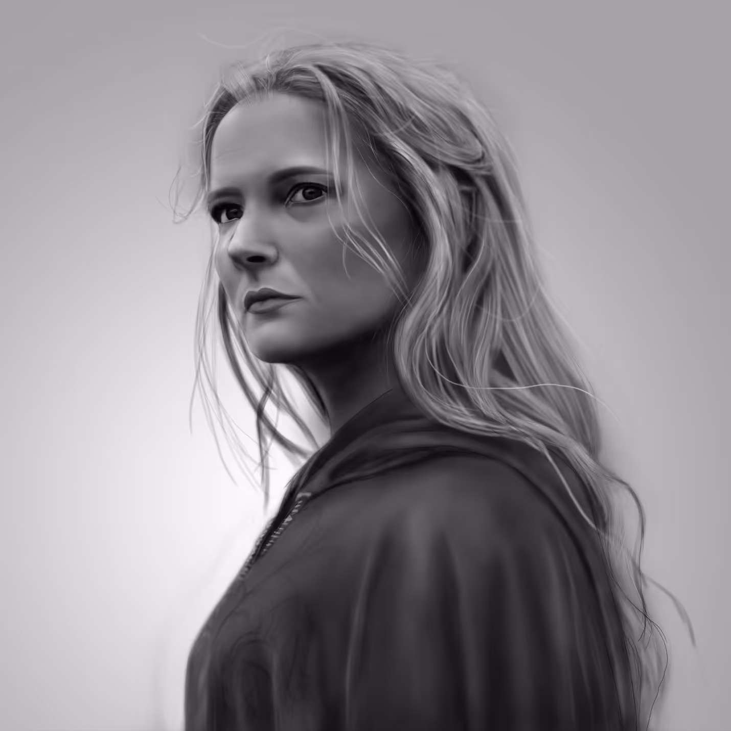 تابلو طراحی چهره  دیجیتالی  سیاه سفید  چاپ روی شاسی سایز 20در30 با کیفیت عالی 