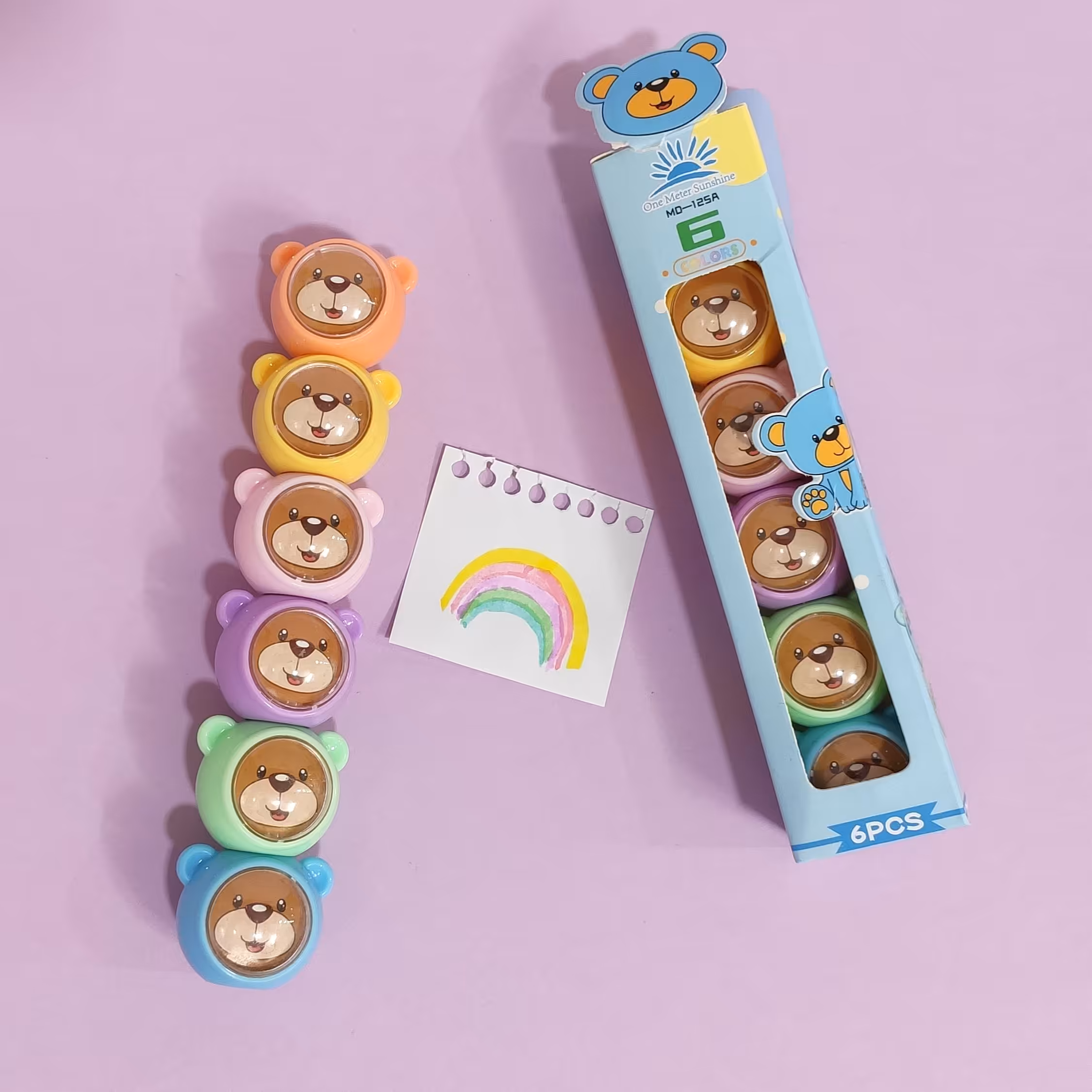 ماژیک هایلایت فانتزی خرسی . هایلایتر فانتزی 5رنگ