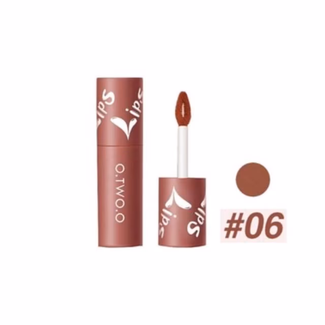 تینت مات بنکسر لب او تو او شماره 6 رنگ قهوه ای تیره مات