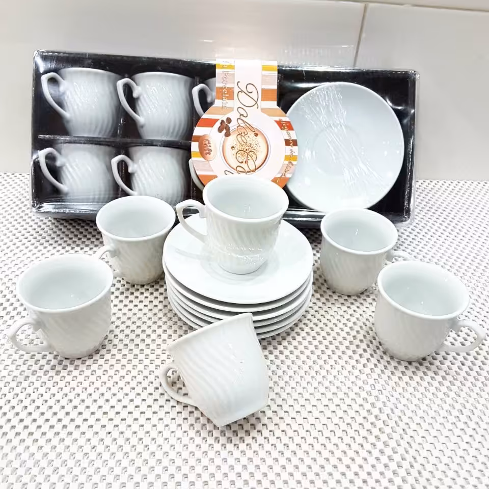 فنجان قهوه خوری چینی راه راه