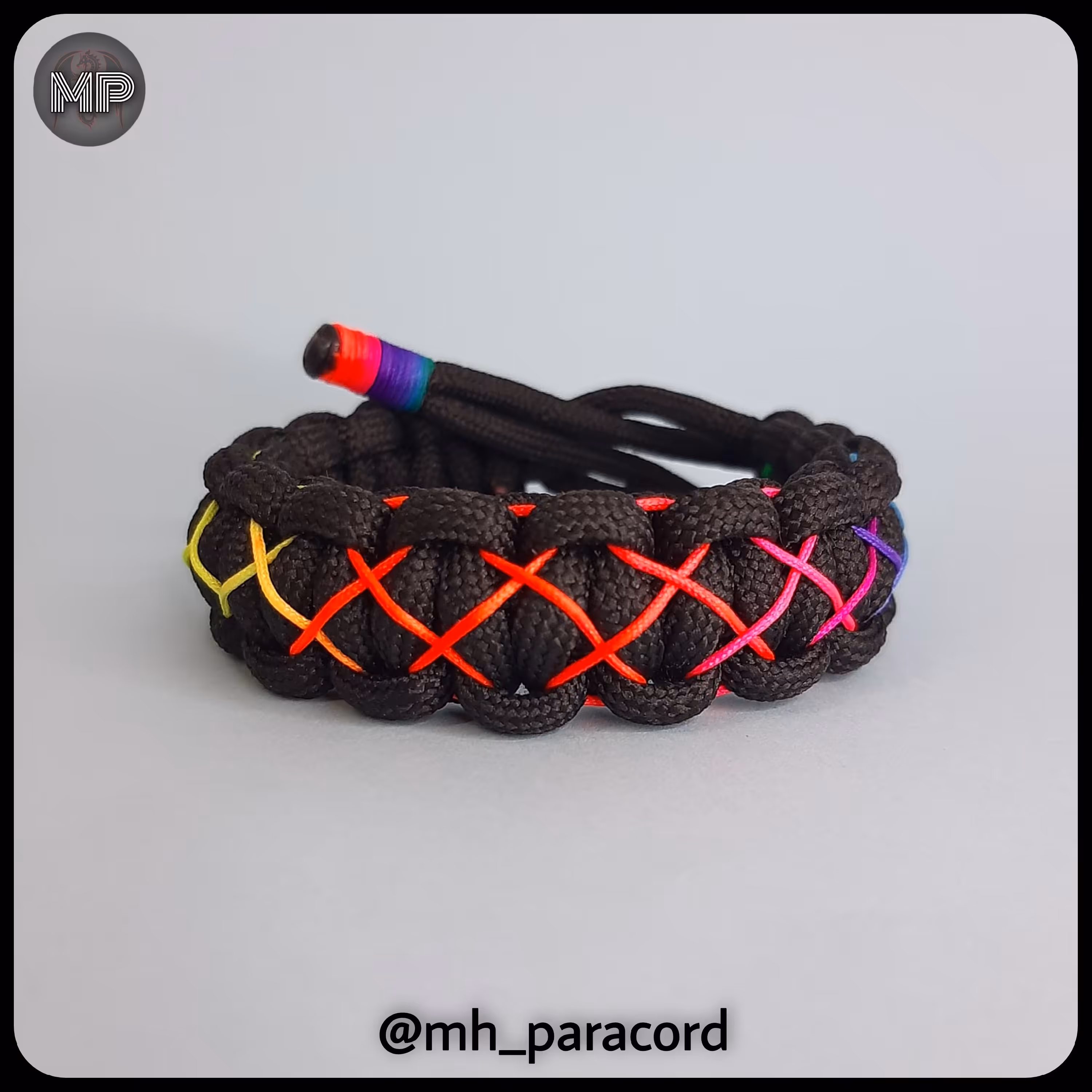 دستبند پاراکورد رنگین‌کمانی