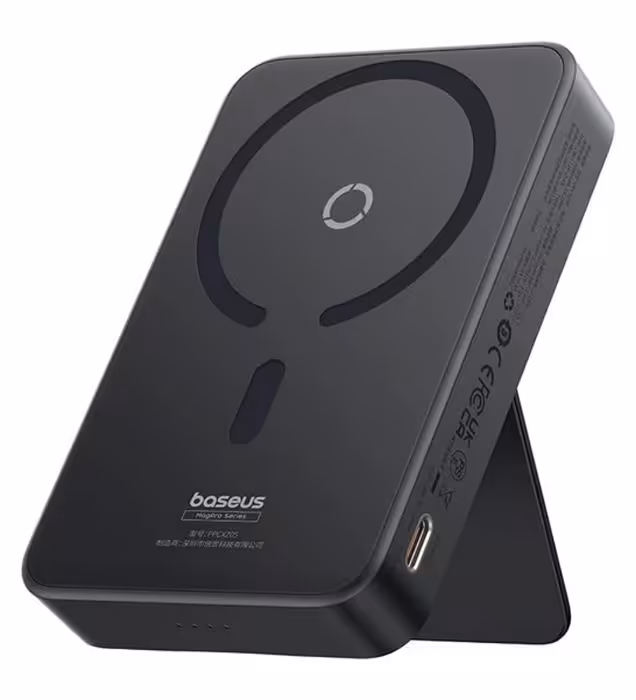 پاوربانک 20W باسئوس مدل MagPro Magnetic Bracket Wireless ظرفیت 5000 میلی آمپر ساعت