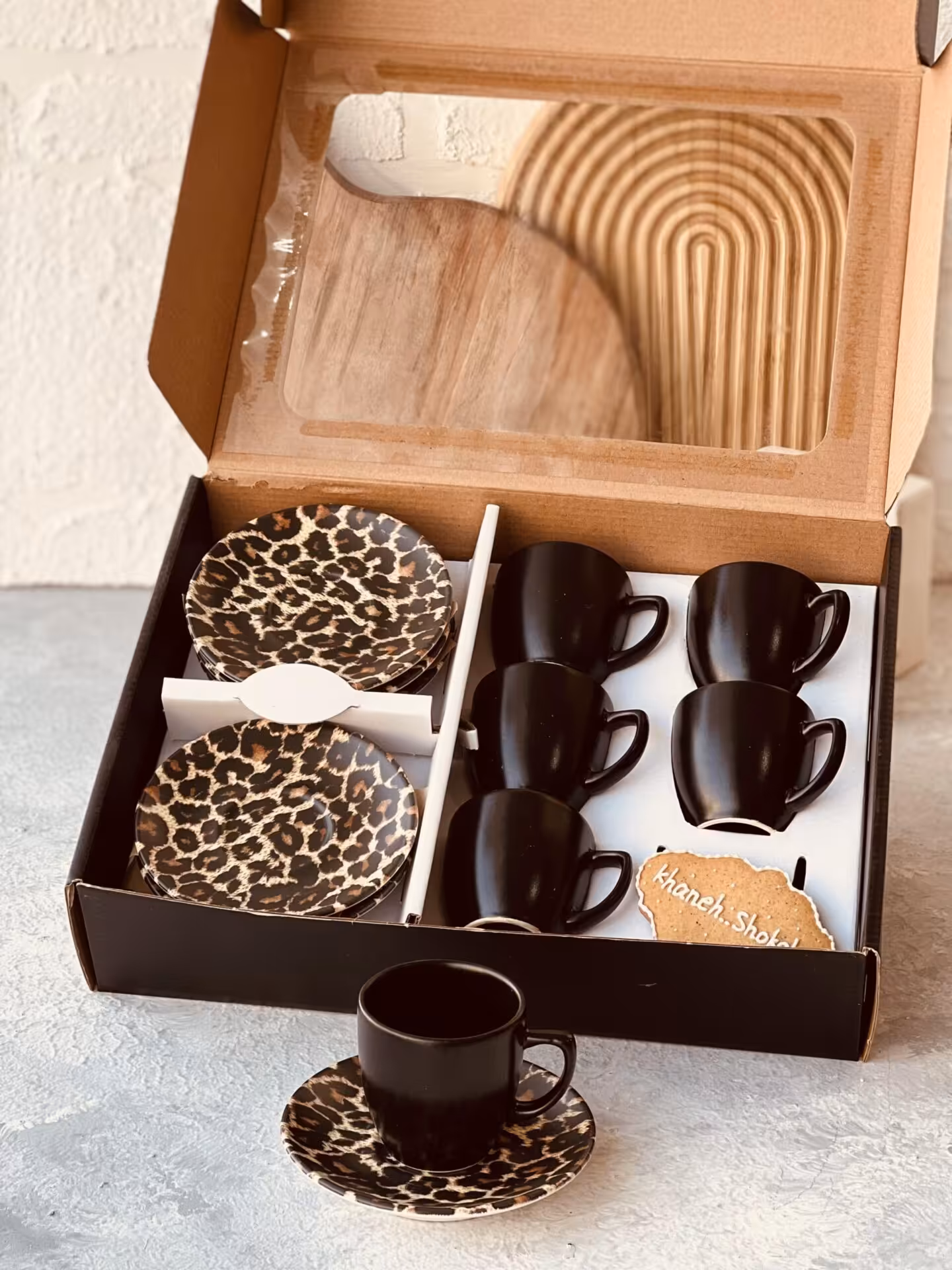 ست 6 عددی قهوه خوری پلنگی keramika کد00582