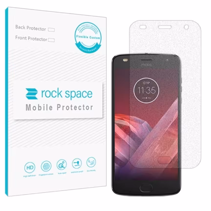 گلس مات نانو و ضد ضربه گوشی موتورولا Moto z2 play برند راک اسپیس

