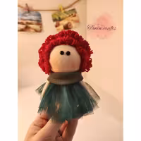 جاسوییچی عروسک روسی لِنیا با موی فرفری قرمز(12 سانتی)