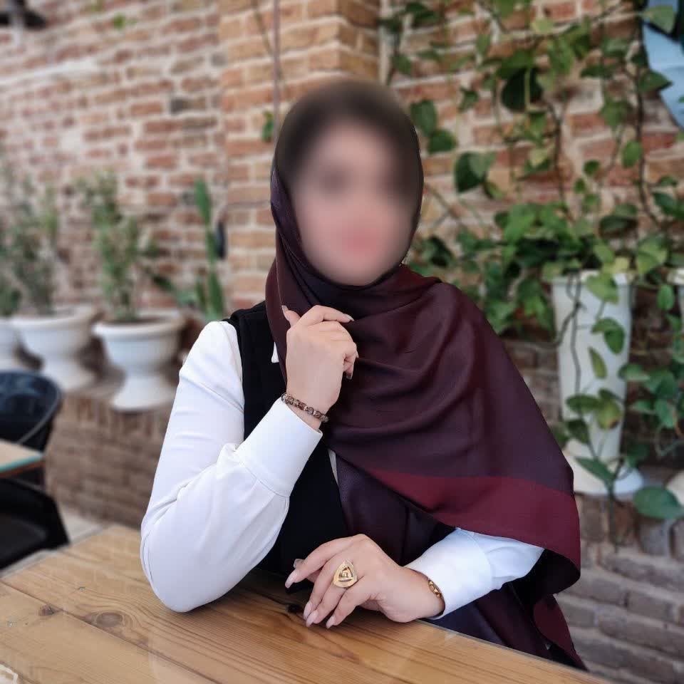 شال بامبو دو رو رنگ جگری-زرشکی
