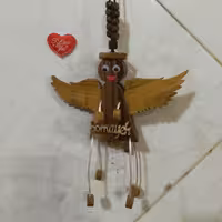 آویز ماشین طرح فرشته دو  صورت  به همراه اسم 