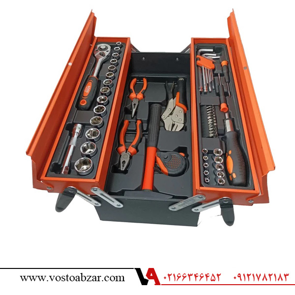 مجموعه 65 عددی جعبه بکس و ابزار باس مدل BS-65