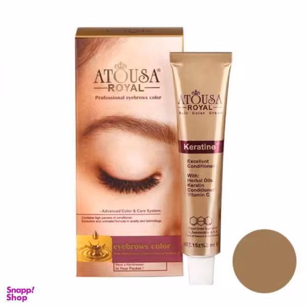 رنگ ابرو آتوسا رویال (Atousa Royal) شماره 10 رنگ بلوند هاوانا حجم 15 میلی‌ لیتر