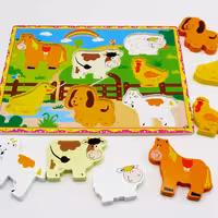 پازل چوبی جایگذاری یک تکه درشت