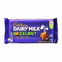 شکلات شیری با فندق کامل 160 گرم دیری میلک کدبری - cadbury