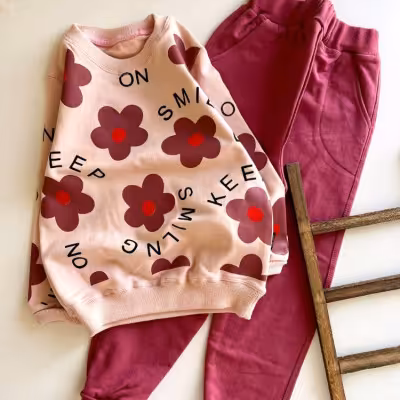 بلوز شلوار دخترانه گلهای زیبا