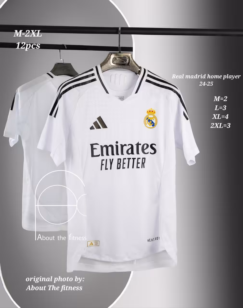 کیت اول رئال مادرید 2024-2025 ورژن پلیر (بازیکن)