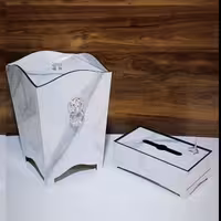 ست سطل و جا دستمال طرح سنگ کد 303