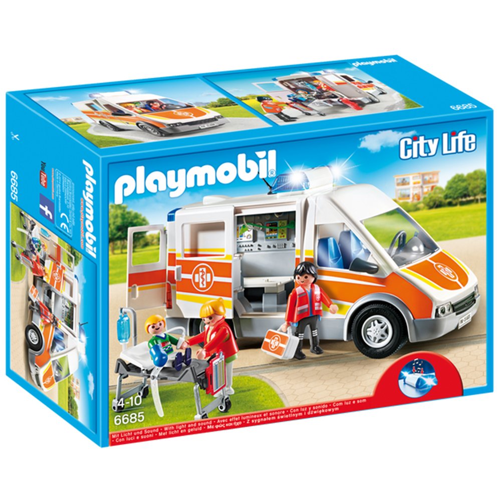 آمبولانس پلی موبيل مدل 6685 Ambulance with Lights and Sound