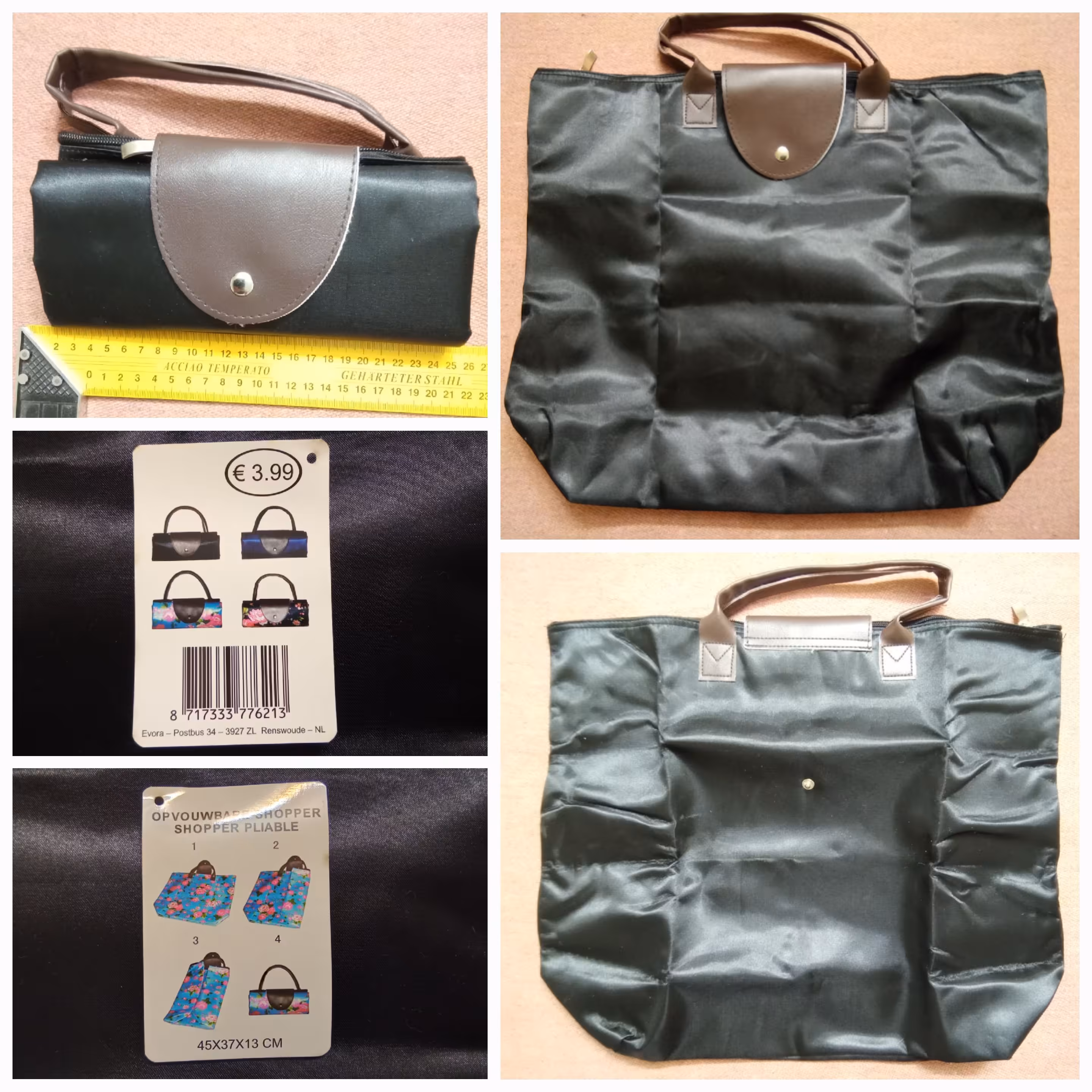 کیف دستی ،،ساخت هلند،،بدنه ضدآب،،قابل شستشو،،با قابلیت جمع شدن،،جنس بسیار محکم