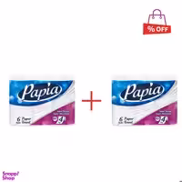 دستمال حوله ای کاغذی پاپیا (Papia) مدل Super Strong بسته 6 عددی مجموعه 2 عددی