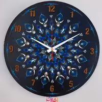 ساعت نقطه کوبی شده جنس ام دی اف وارداتی واناچای رنگ آبی