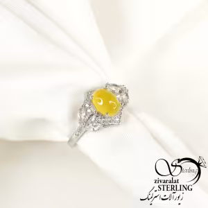 انگشتر شرف الشمس نقره ایتالیا کد 9989