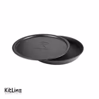 قالب پیتزا آمریکایی آلومینیومی روکش تفلون 23 سانتیمتری همراه با در کیچن تک