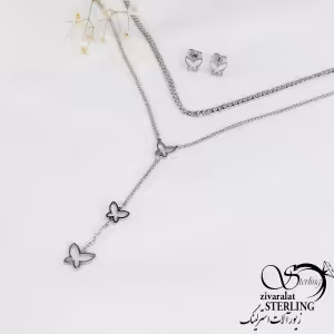 نیمست استیل دولاین آویز پروانه کد 10730