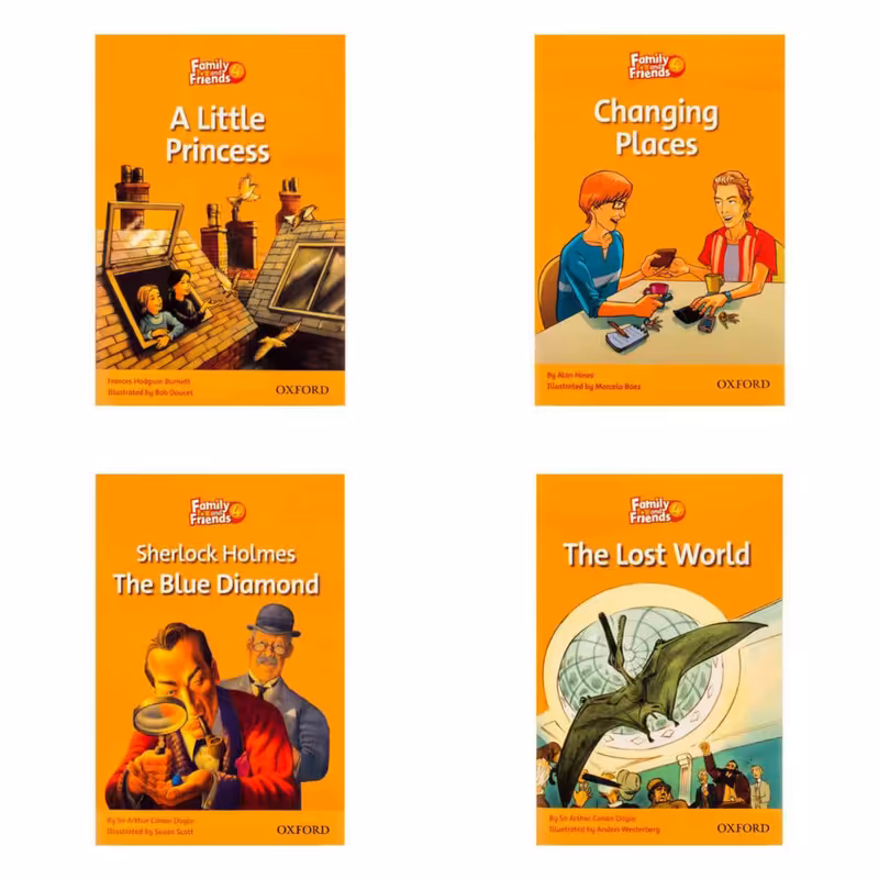 کتاب Family and Friends 4 اثر جمعی ازنویسندگان انتشارات Oxford چهار جلدی