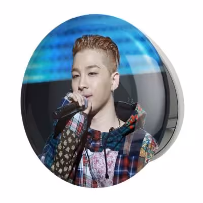 آینه جیبی خندالو طرح ته یانگ گروه بیگ بنگ BIGBANG مدل تاشو کد 12572