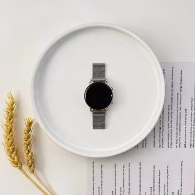 ساعت ال ای دی نقره ای